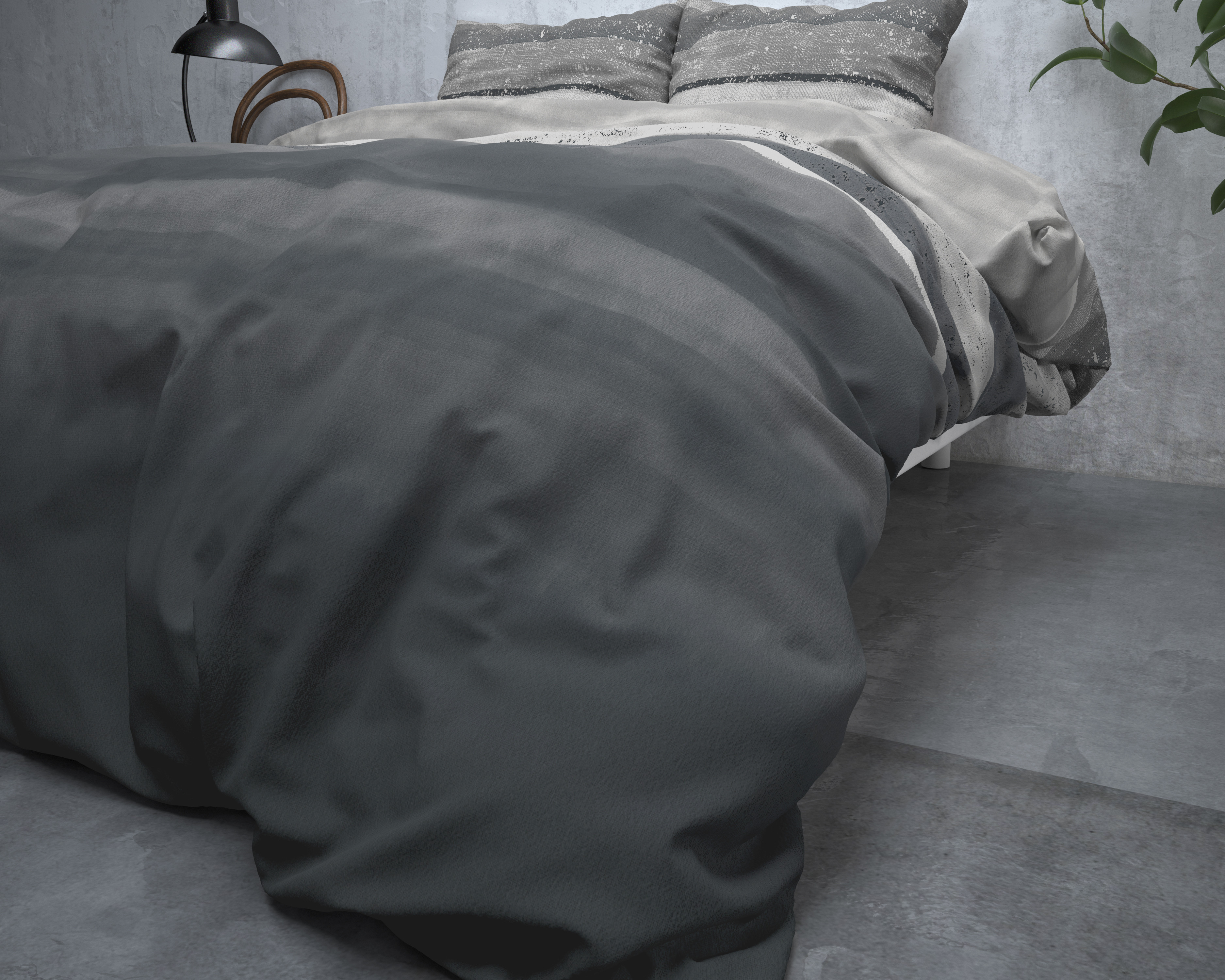 Flanel Marcus Grijs 240 x 200/220