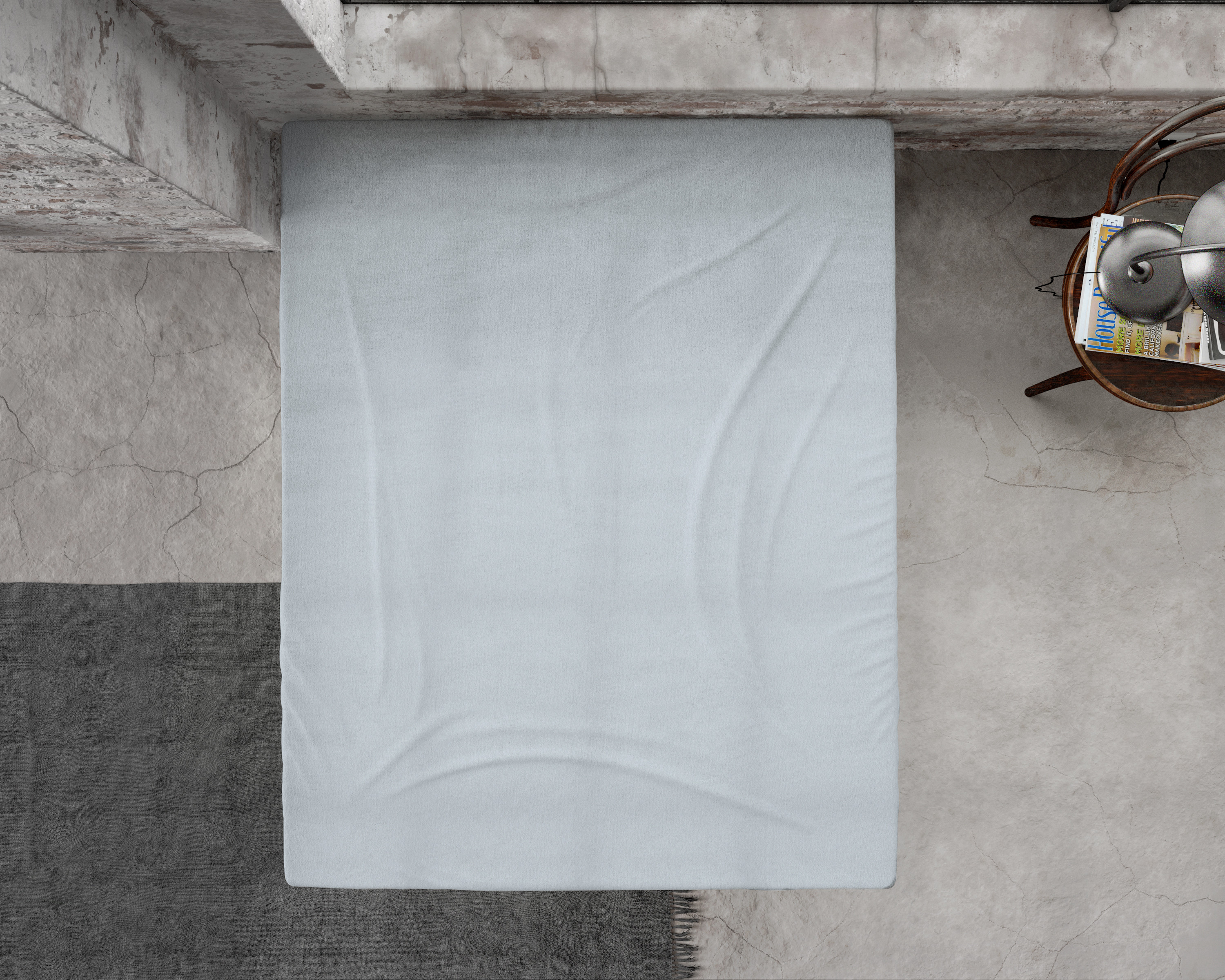 Flanel Premium Hoeslaken Grijs 160 x 200/210