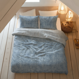 Flanel Washed Cotton Blauw 240 x 200/220