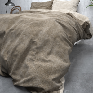 Flanel Washed Cotton Taupe 200 x 200/220