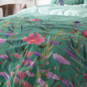 Flower & Birds Turquoise 240 x 200/220