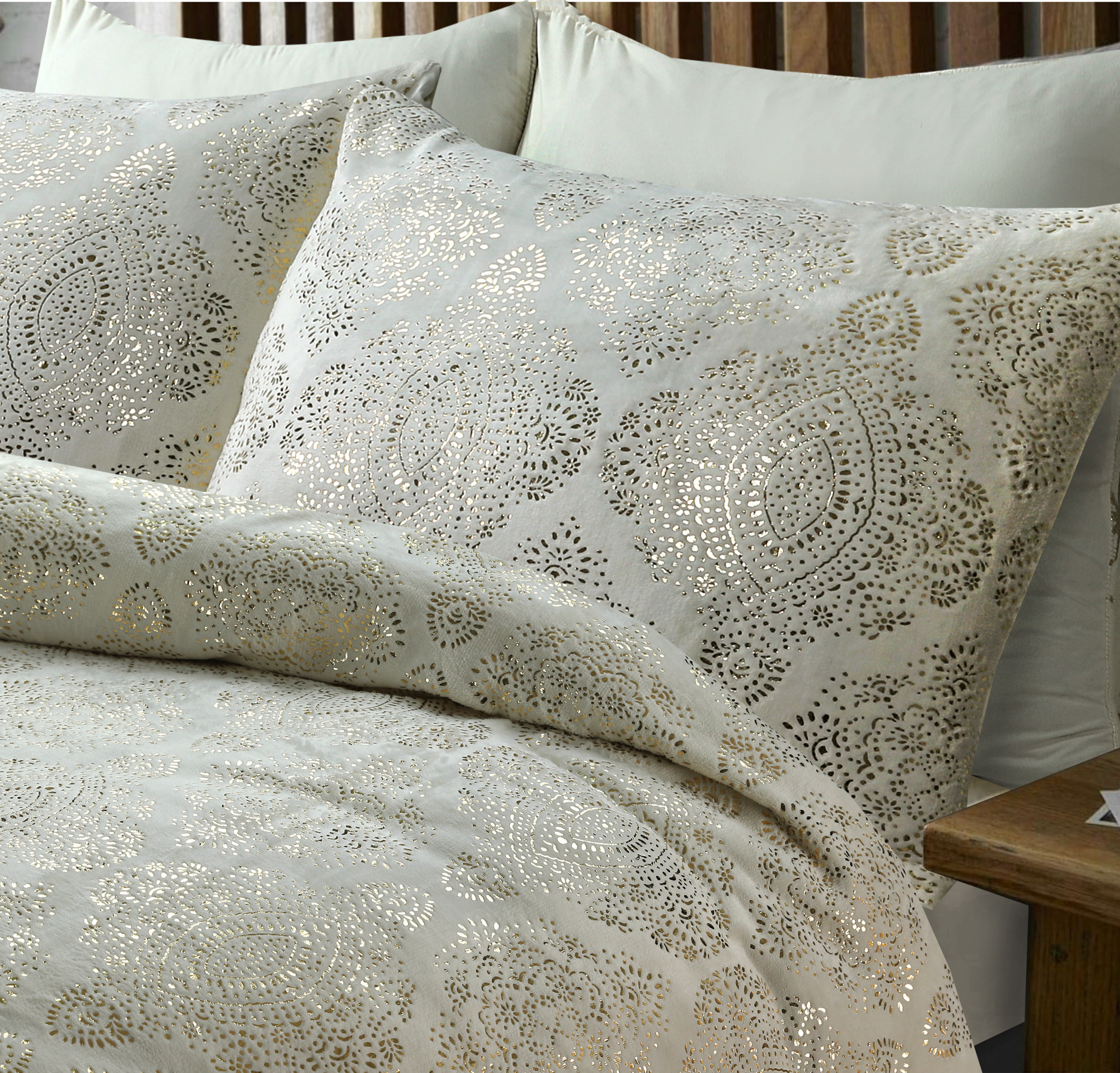 Glamour Flanel Art Foil Creme 200 x 200/220