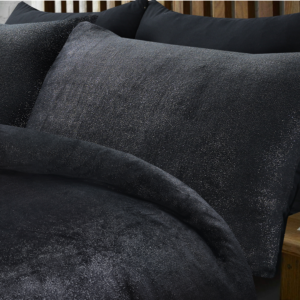 Glamour Flanel Deco Foil Zwart 200 x 200/220