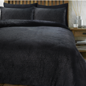 Glamour Flanel Deco Foil Zwart 240 x 200/220