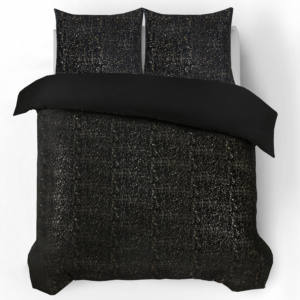 Glamour Flanel Sprankle Foil Zwart 140 x 200/220