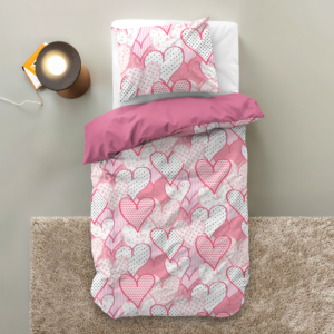 Hearts love Roze 140 x 200/220