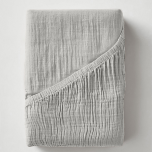 Hoeslaken Mousseline Créme 160 x 200 + 30