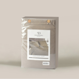 Hotel stripe Taupe 240 x 200/260