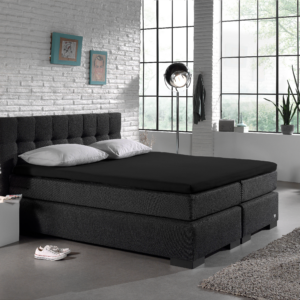 Jersey Topper Hoeslaken Zwart 70/80/90 x 200/220