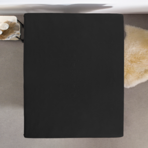 Jersey Topper Hoeslaken Zwart 70/80/90 x 200/220