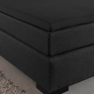 Jersey Topper Hoeslaken Zwart 70/80/90 x 200/220