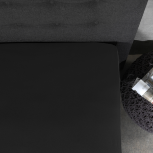 Jersey Topper Hoeslaken Zwart 70/80/90 x 200/220
