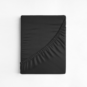 Katoenen Hoeslaken Zwart 200 x 220