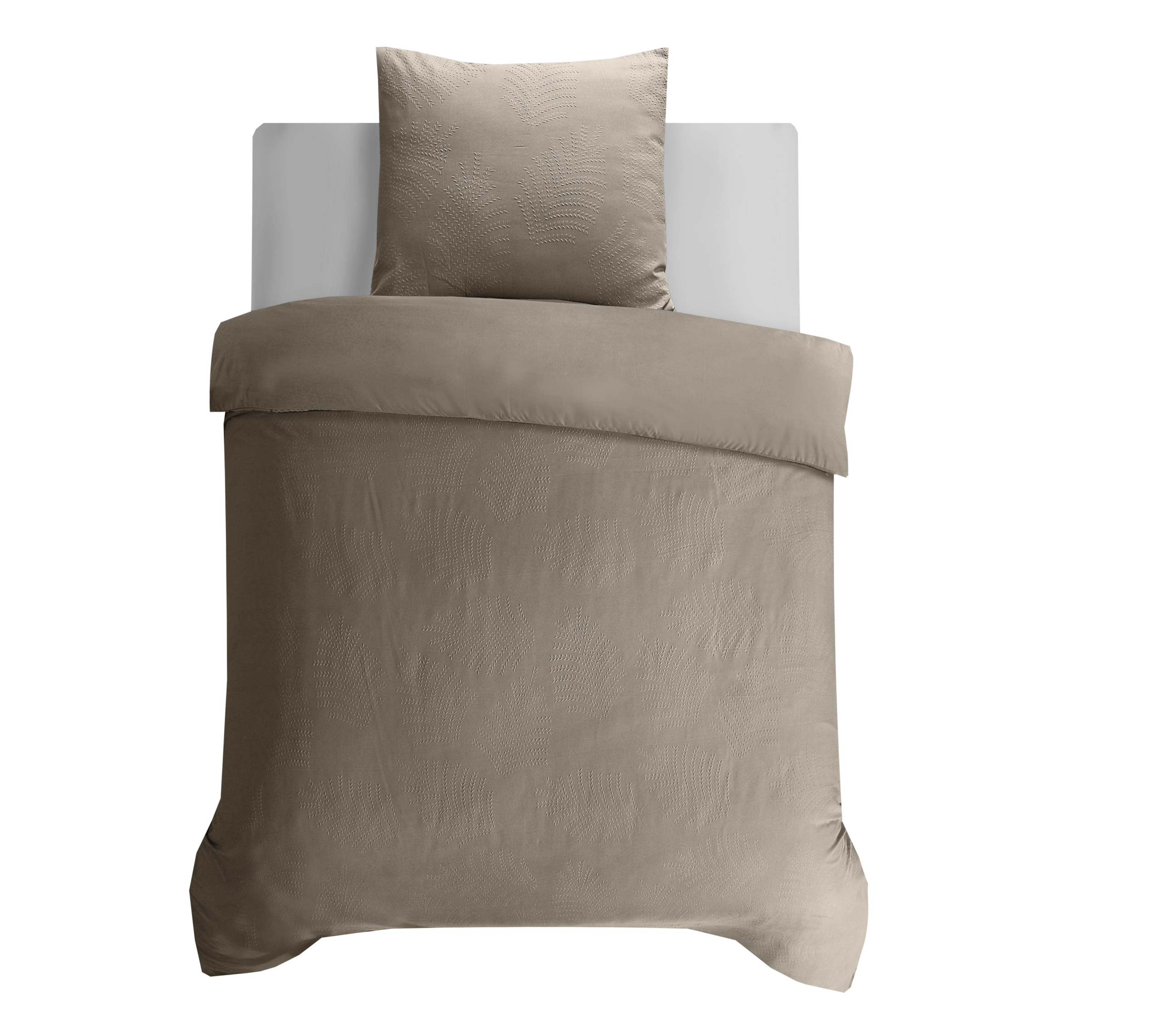 Leaves 3D Taupe/Grijs 140 x 200/220