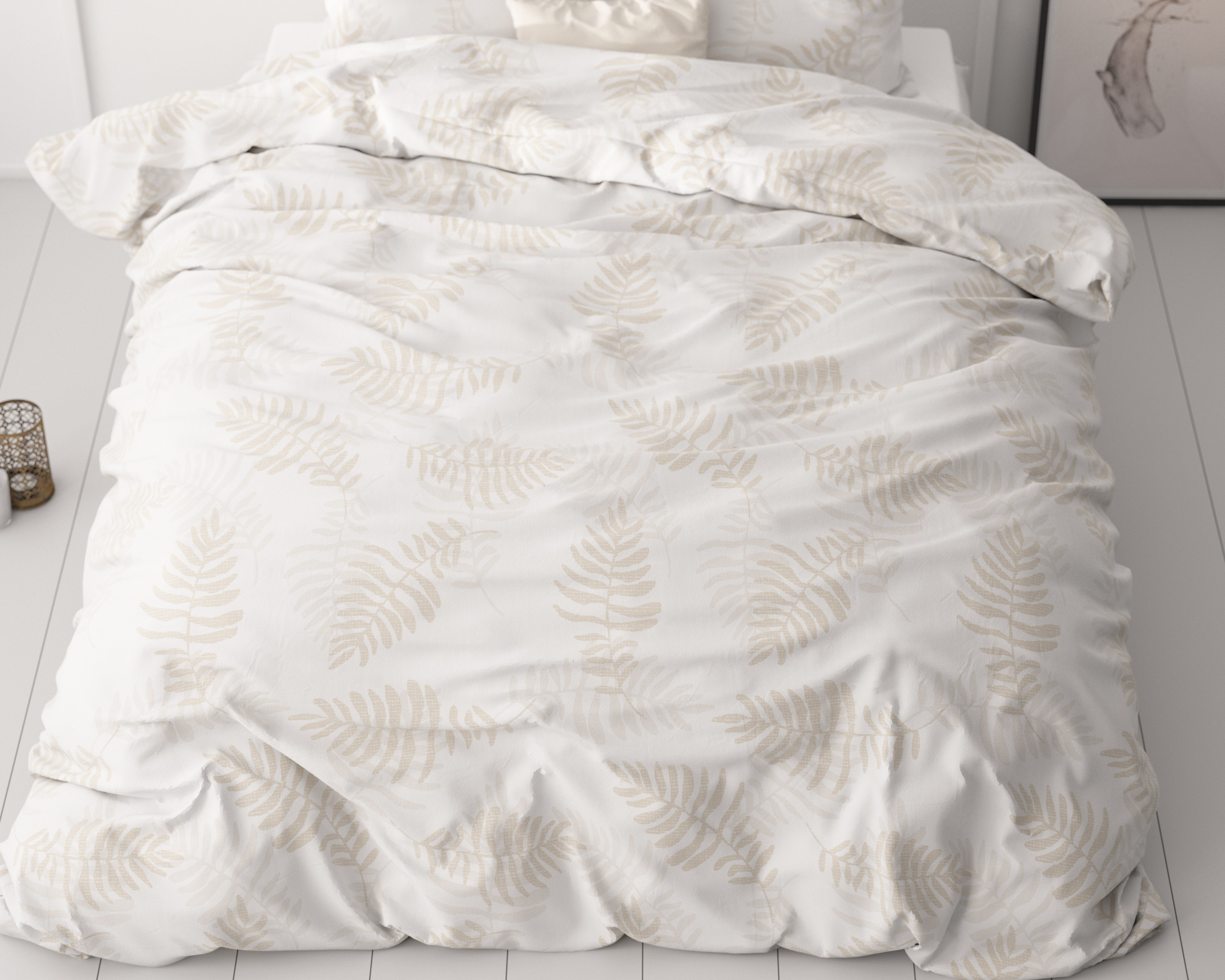 Leaves light Wit 140 x 200/220