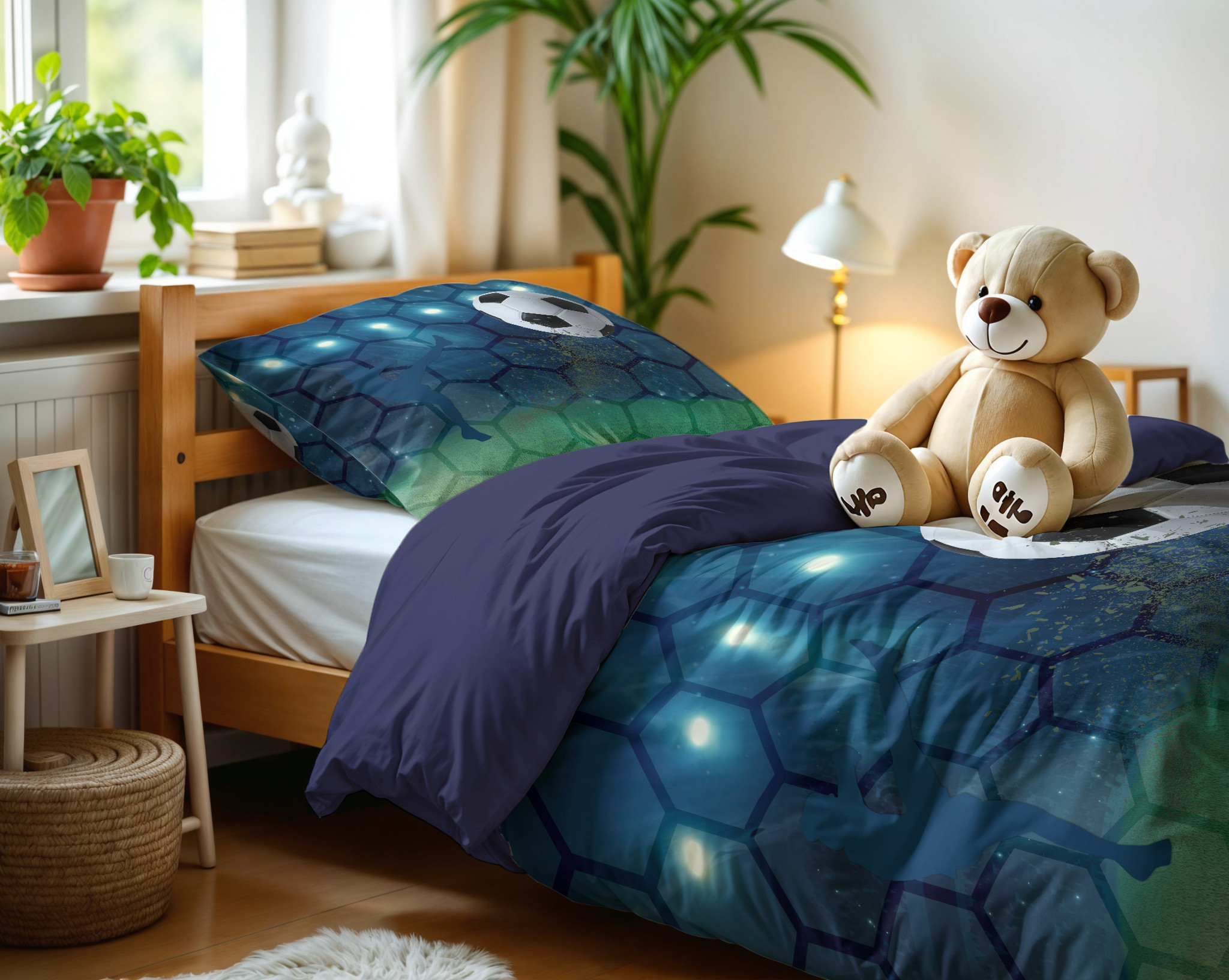 Live football Blauw 140 x 200/220