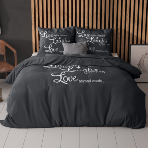 laugh and love Antraciet 200 x 200/220