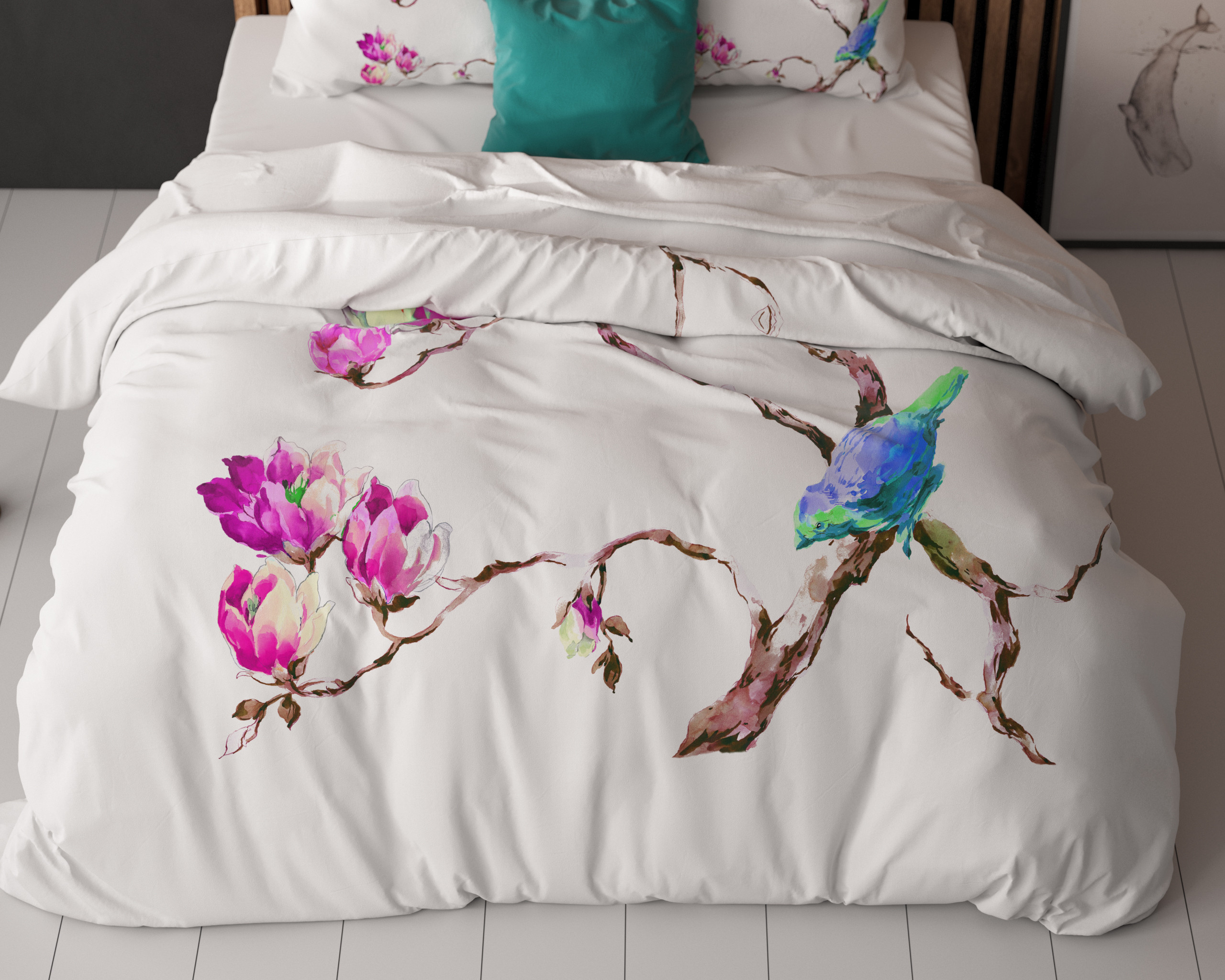 Magnolias Wit 240 x 200/220