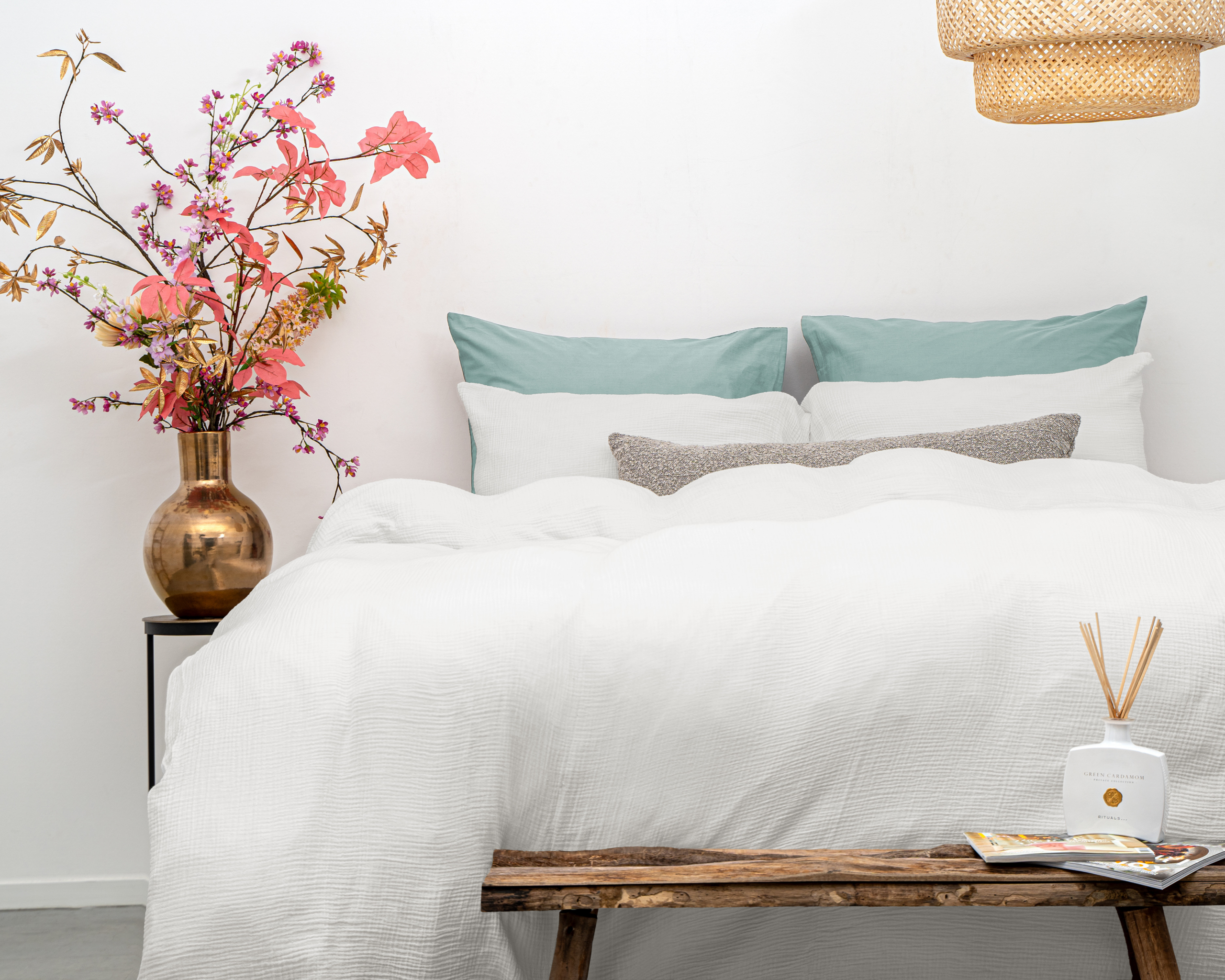 Mousseline Perkal Off Wit 140 x 200/220