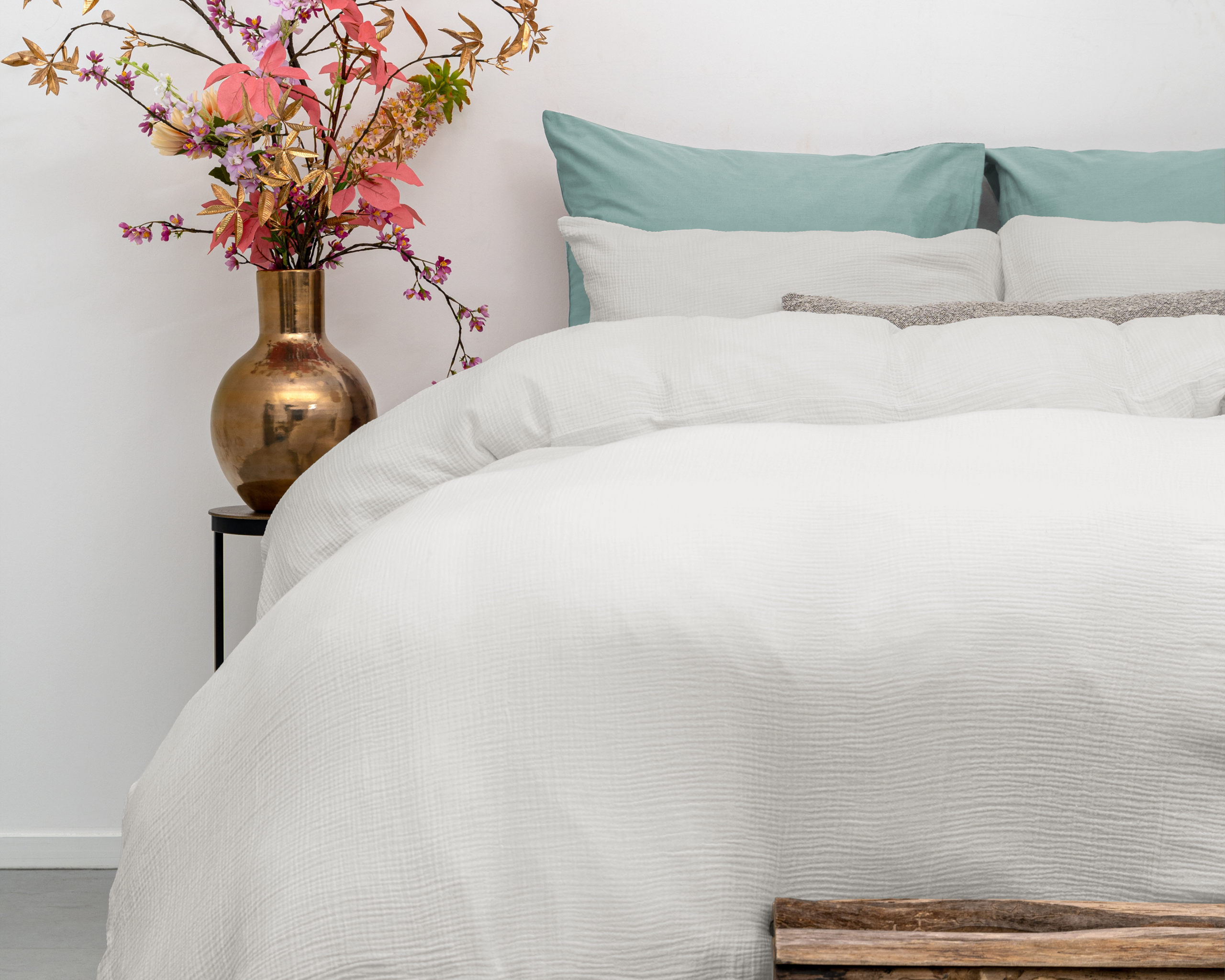 Mousseline Perkal Off Wit 140 x 200/220