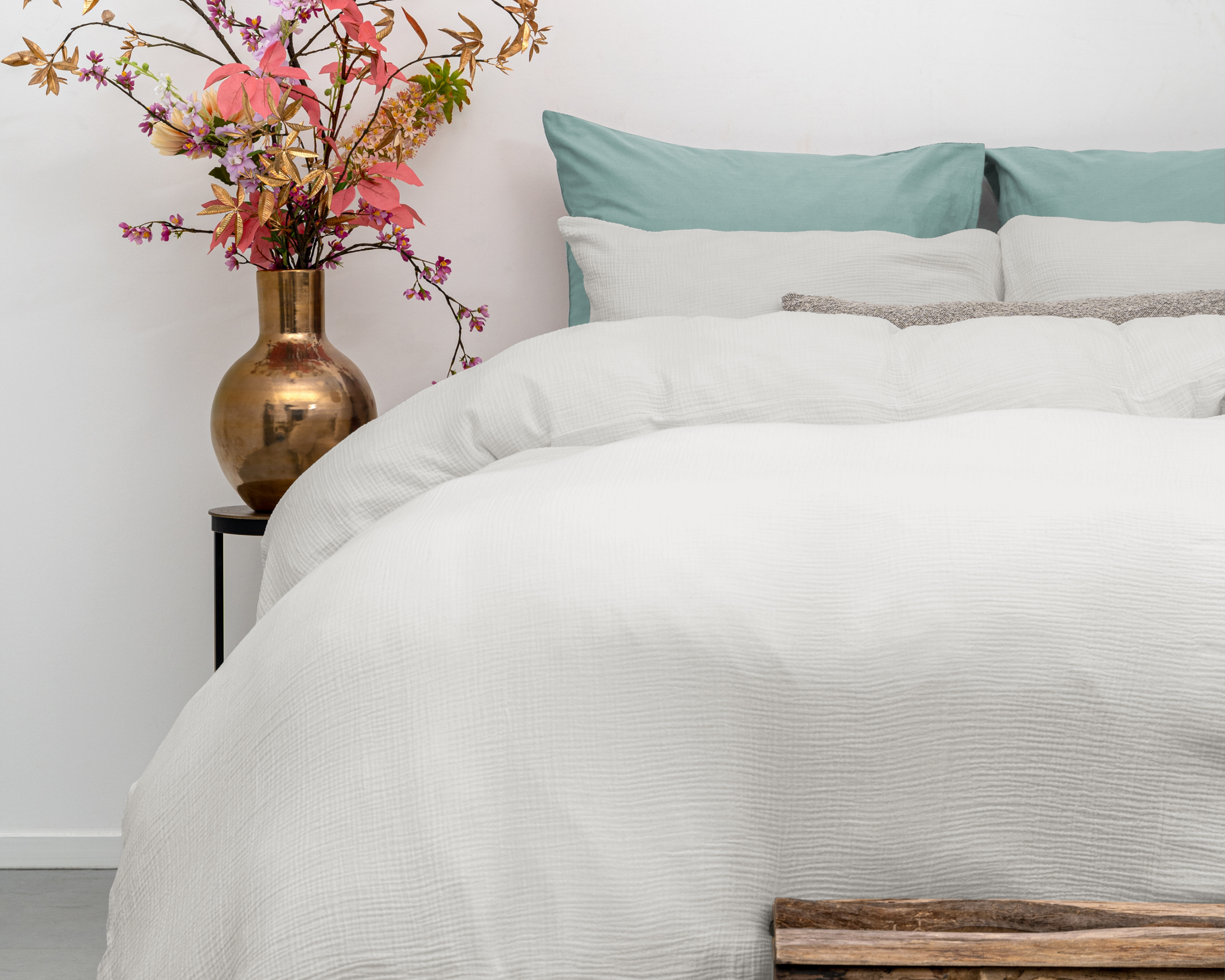 Mousseline Perkal Off Wit 140 x 200/220