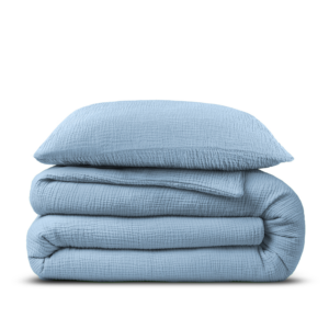 Mousseline Perkal Sky Blauw 140 x 200/200