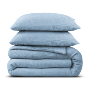 Mousseline Perkal Sky Blauw 240 x 200/220