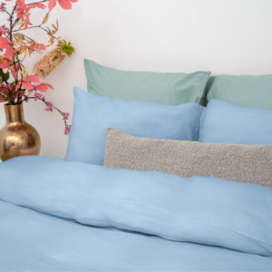 Mousseline Perkal Sky Blauw 240 x 200/220