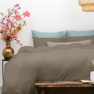 Mousseline Perkal Taupe 140 x 200/220