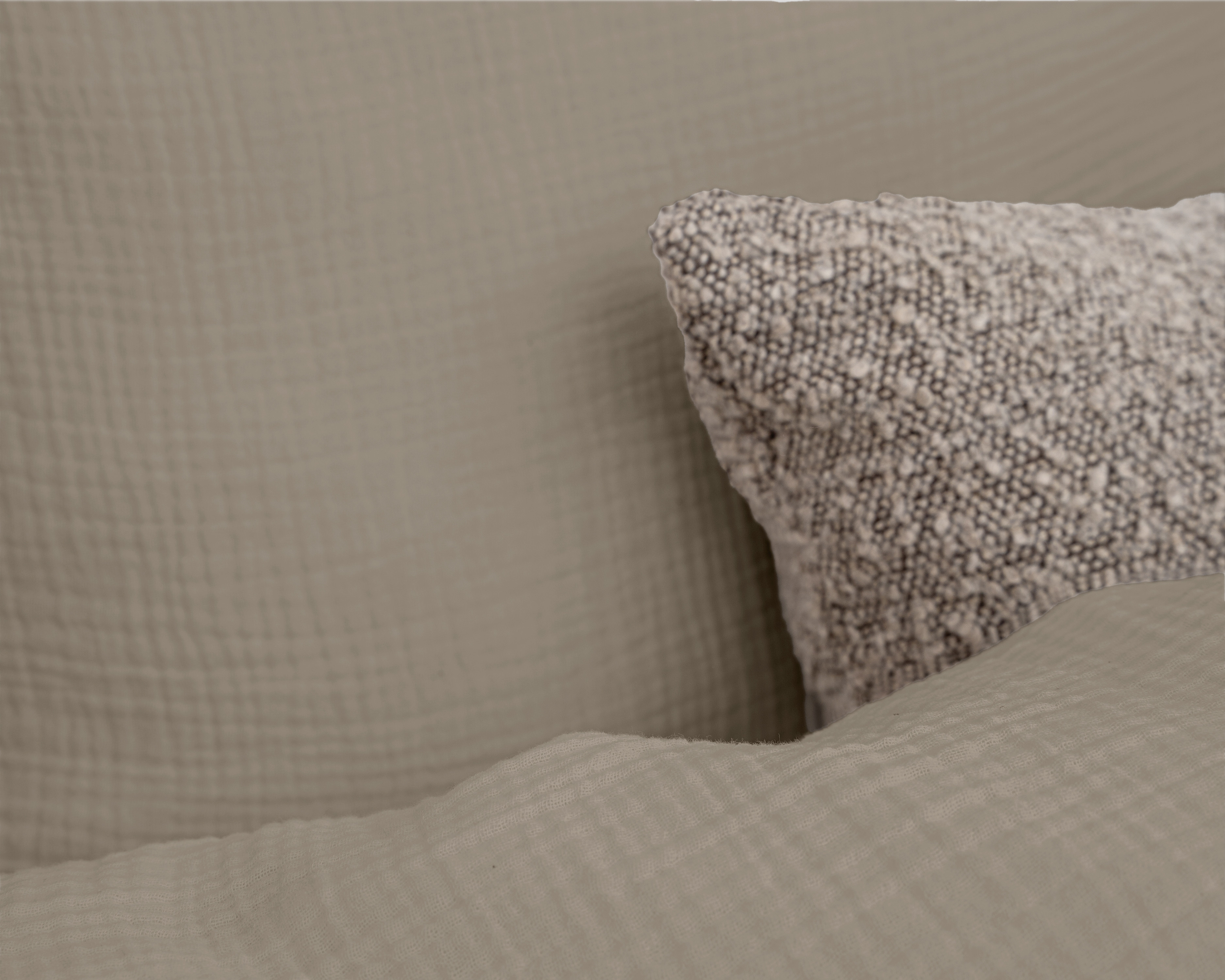 Mousseline Perkal Taupe 140 x 200/220