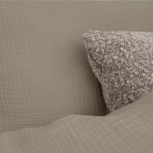 Mousseline Perkal Taupe 200 x 200/220