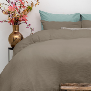 Mousseline Perkal Taupe 240 x 200/220