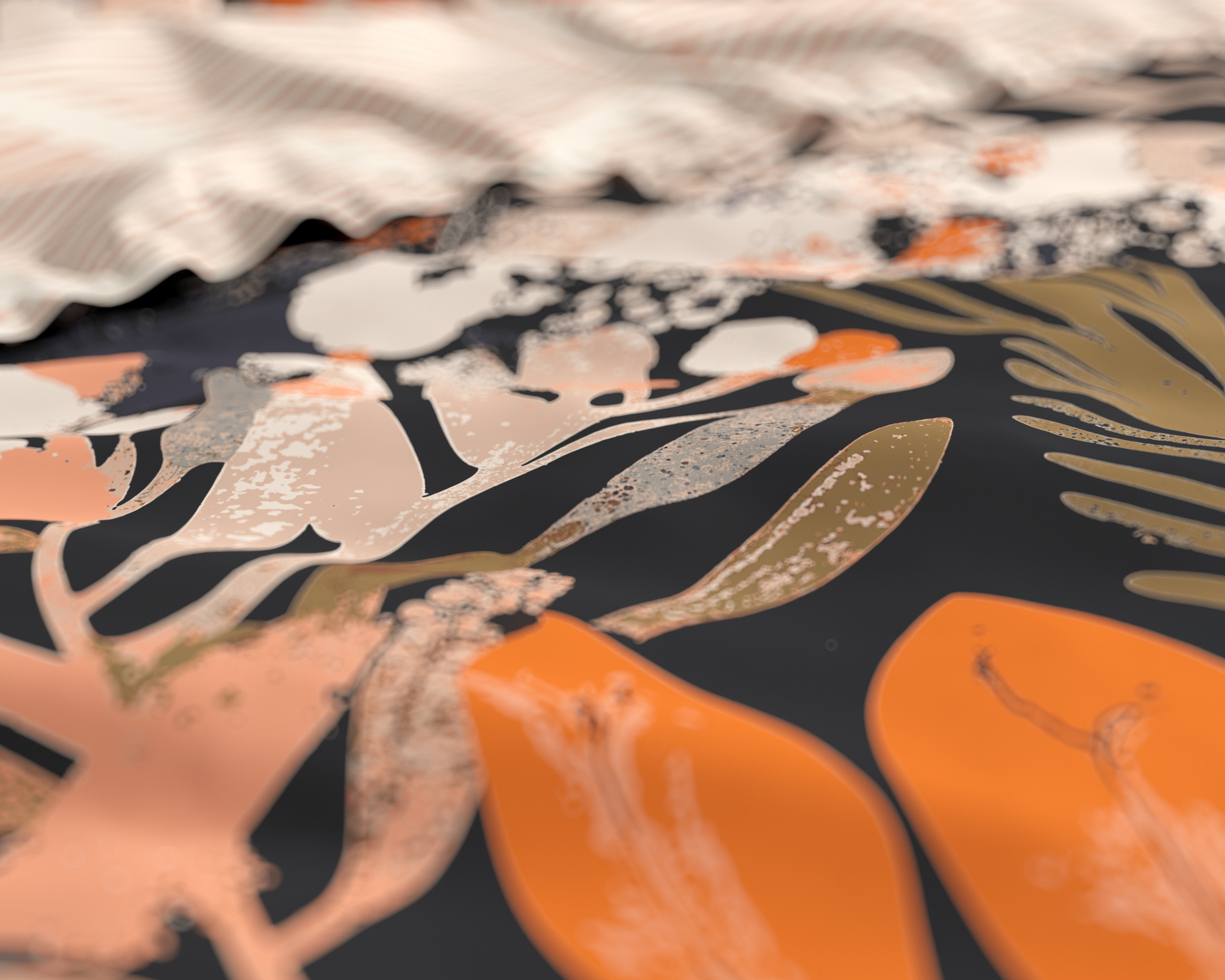 Mystical garden Zwart 200 X 200/220