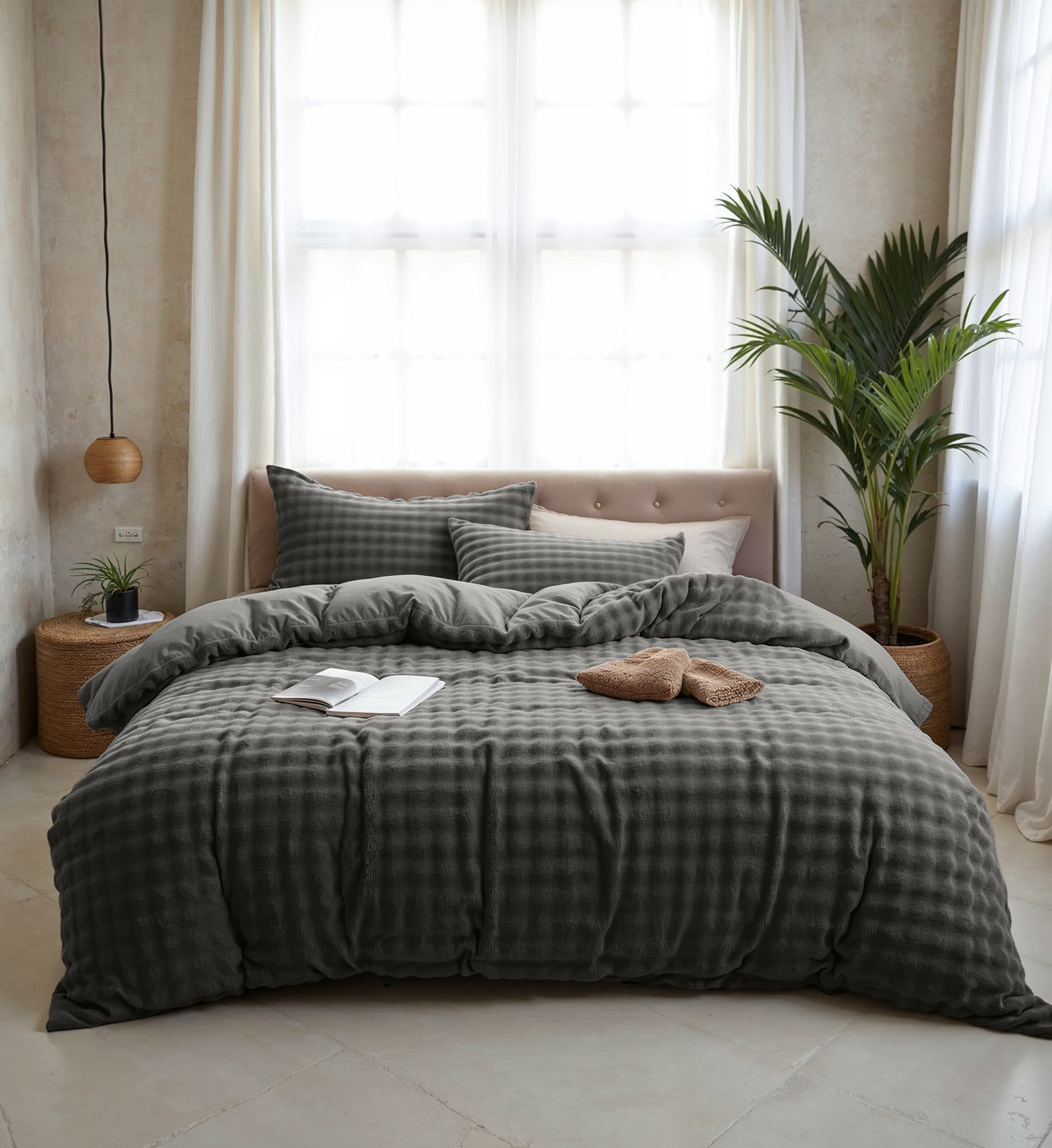 Pom Pom Antraciet 200 x 220