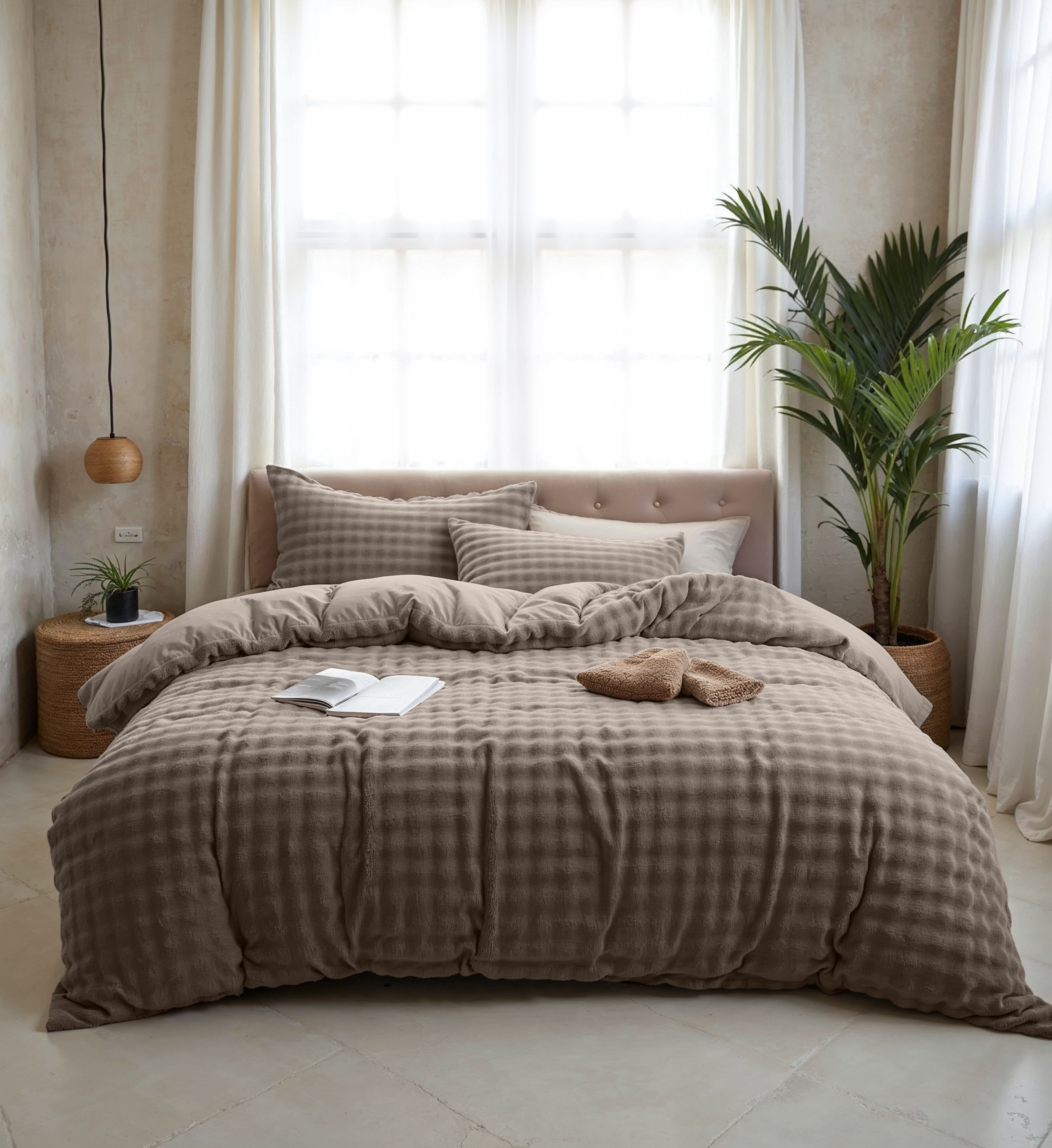 Pompom Taupe 240 x 220