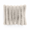 Rib Rabbit Fur Sierkussen Ecru 50 x 50
