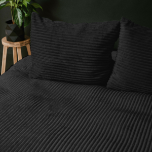 Rib Teddy Zwart 240x200/220