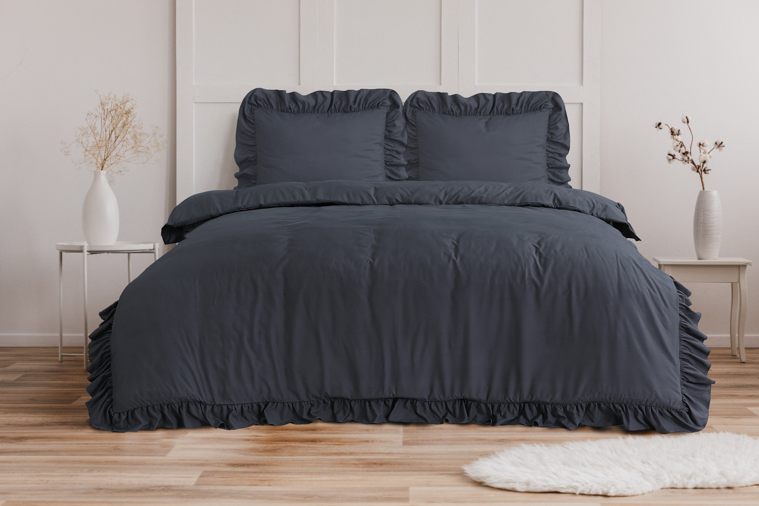 Ruffles Antraciet 140 x 200/220