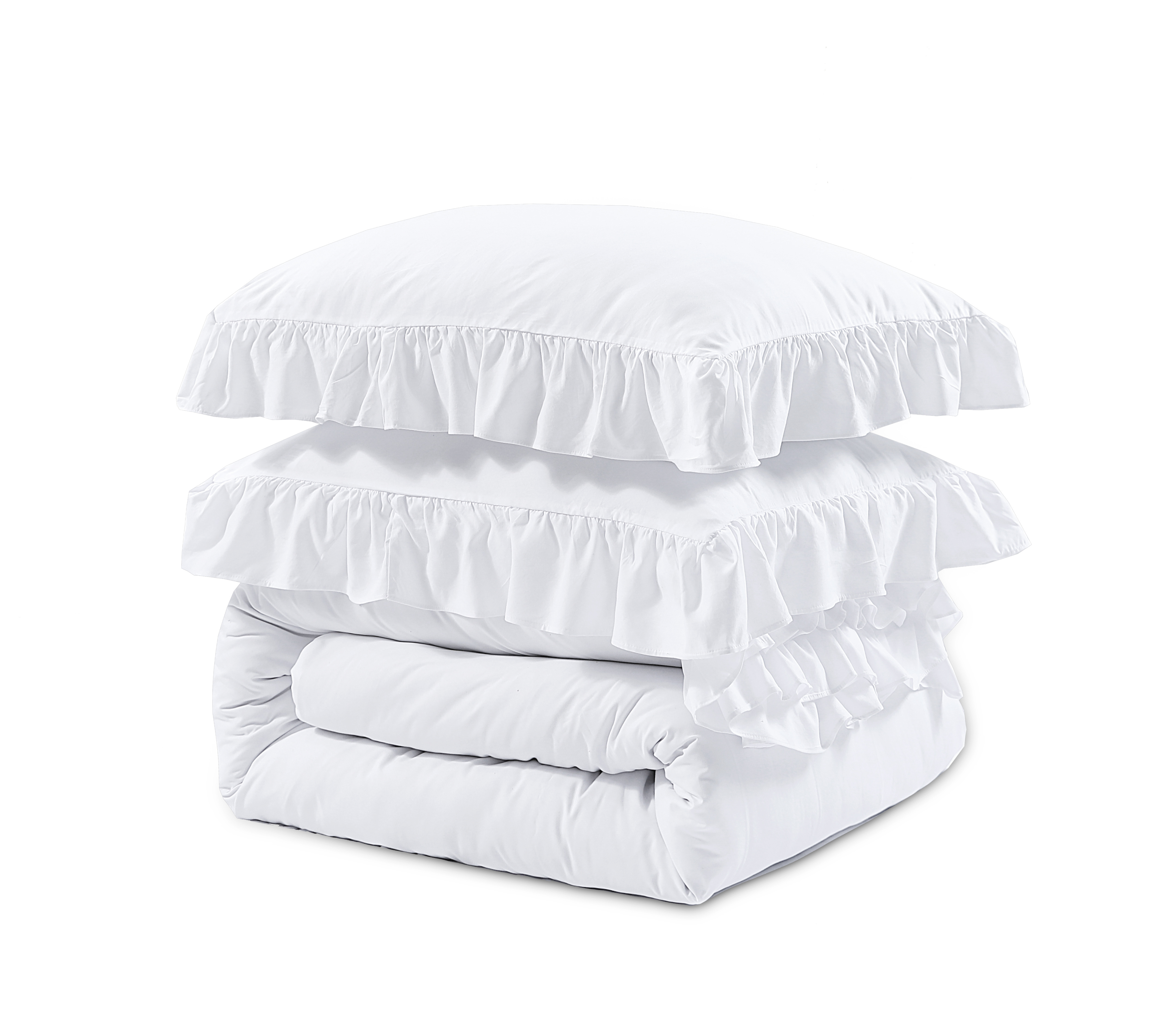 Ruffles Wit 200 x 200/220