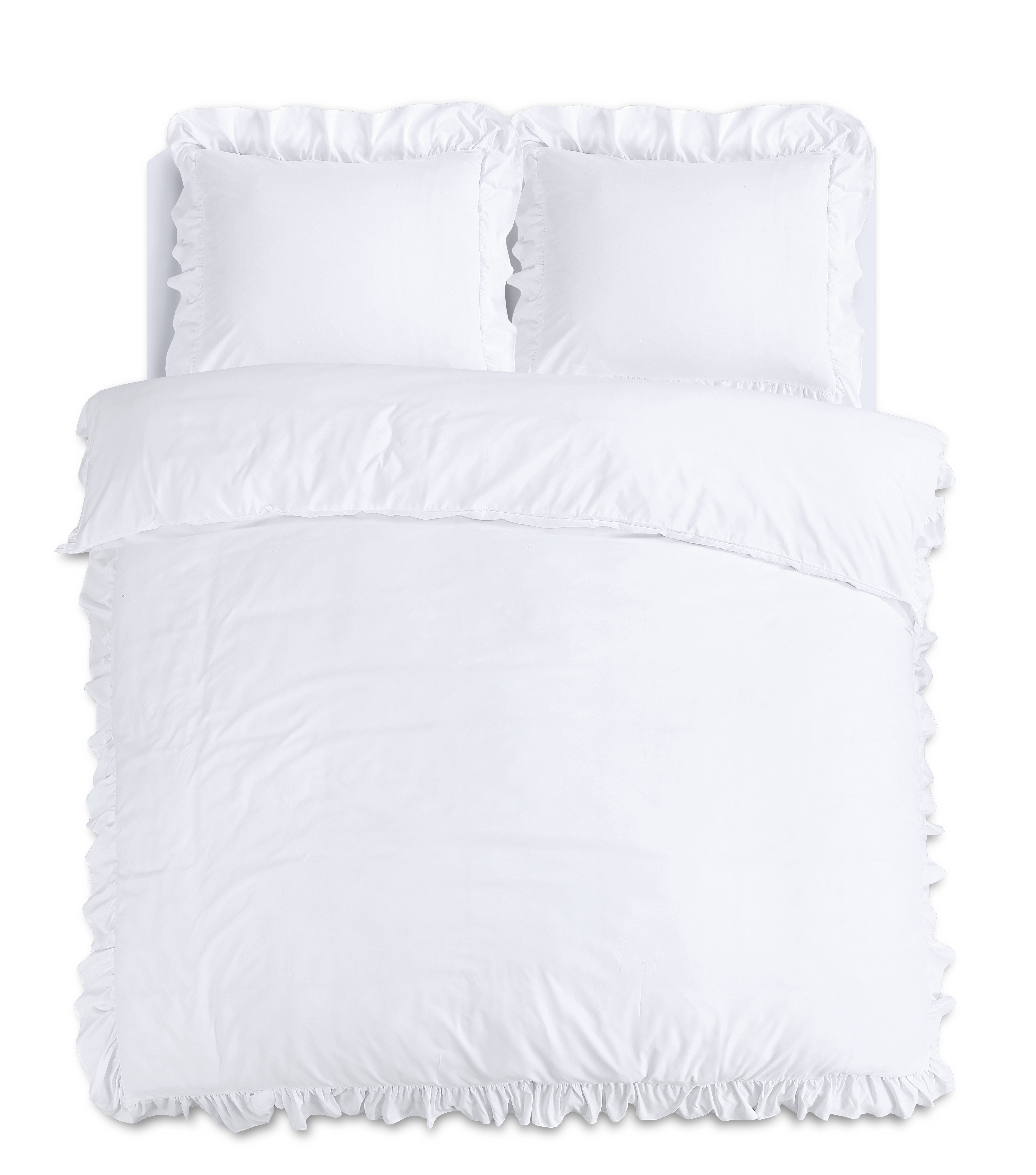 Ruffles Wit 200 x 200/220