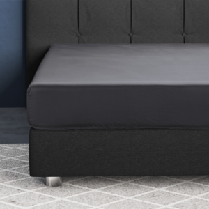 Satijnen Hoeslaken Antraciet 120 x 200