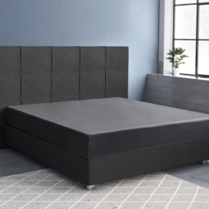 Satijnen Hoeslaken Antraciet 180 x 220