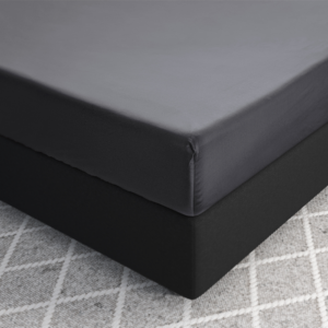 Satijnen Hoeslaken Antraciet 200 x 220