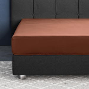 Satijnen Hoeslaken Bruin 90 x 220