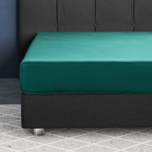 Satijnen Hoeslaken Donker Groen 180 x 200