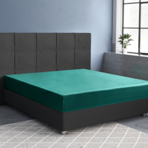 Satijnen Hoeslaken Donker Groen 70 x 200