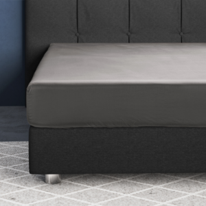 Satijnen Hoeslaken Grijs 180 x 220