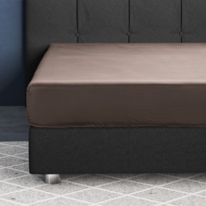 Satijnen Hoeslaken Taupe 90 x 220