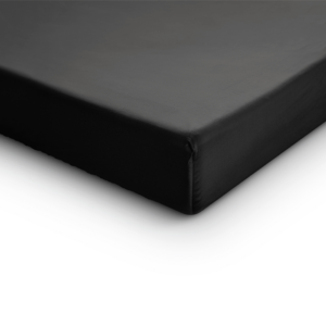 Satijnen Hoeslaken Zwart 200 x 220