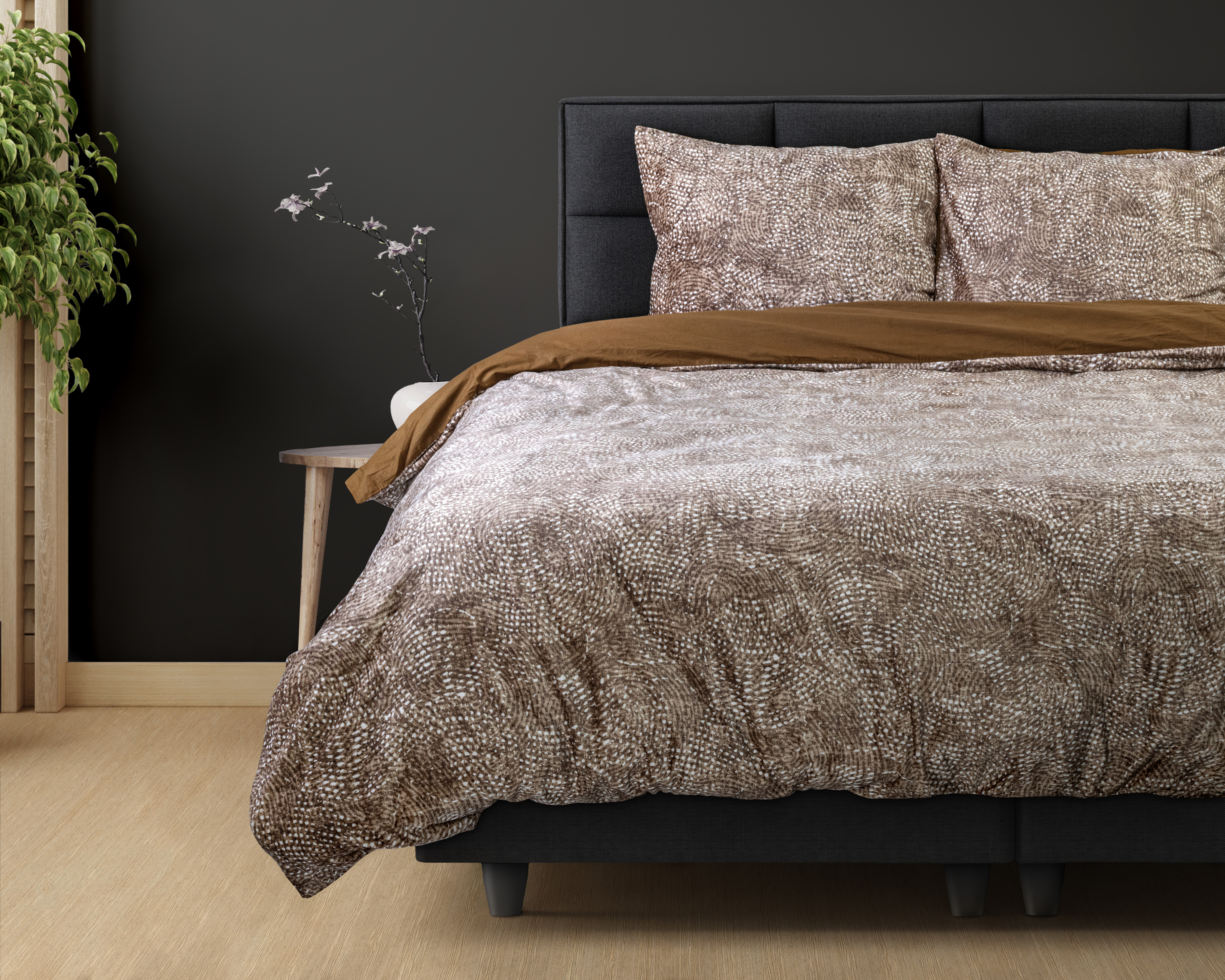 Signature Velvet Katoen Aria Bruin 200 x 200/220